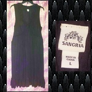 Sangria brand Black Soft Knit Tank Dress Sz Large